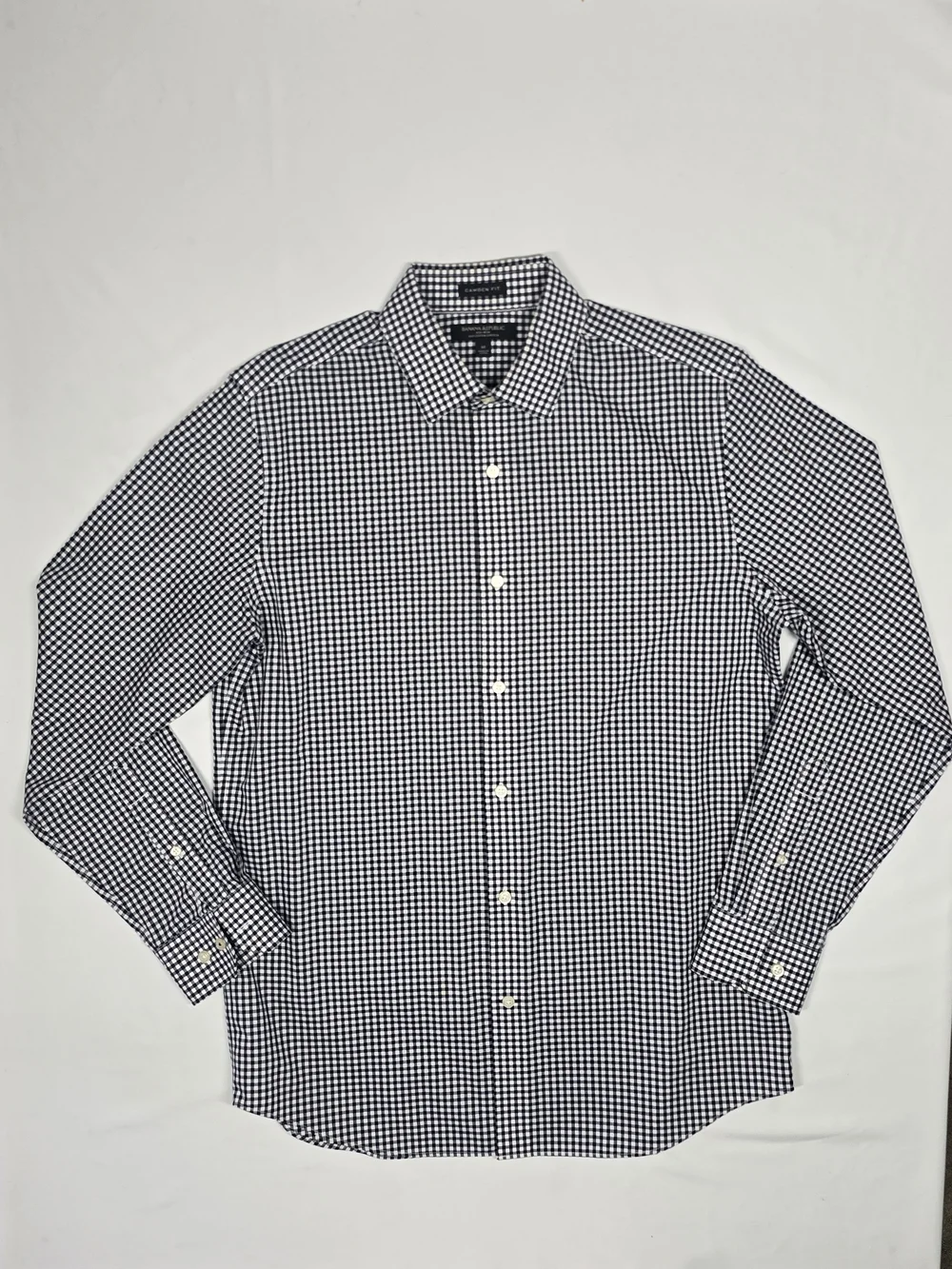 Banana Republic Camden Fit Non-Iron Gingham Button Down Shirt Medium
